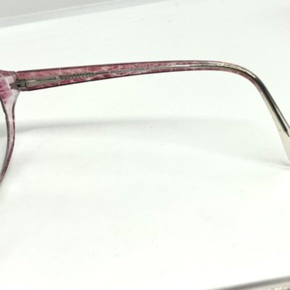 VINTAGE FUNDAMENTALS F008 PINK CLEAR EYEGLASS FRAMES 54 15 145 PLASTIC METAL ARM - Picture 5 of 16